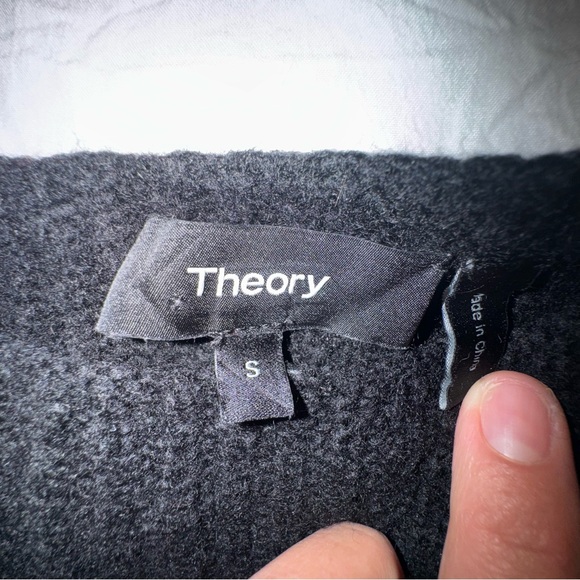 THEORY Women's Ribbed Black Sweater Dress | Wool Blend | Size Small - Picture 3 of 7